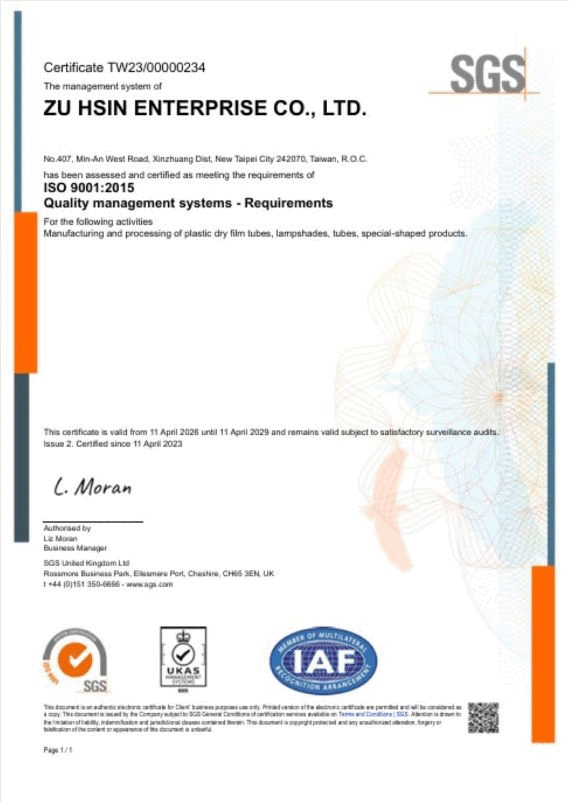 ISO 9001 certificate 2026-2029-1